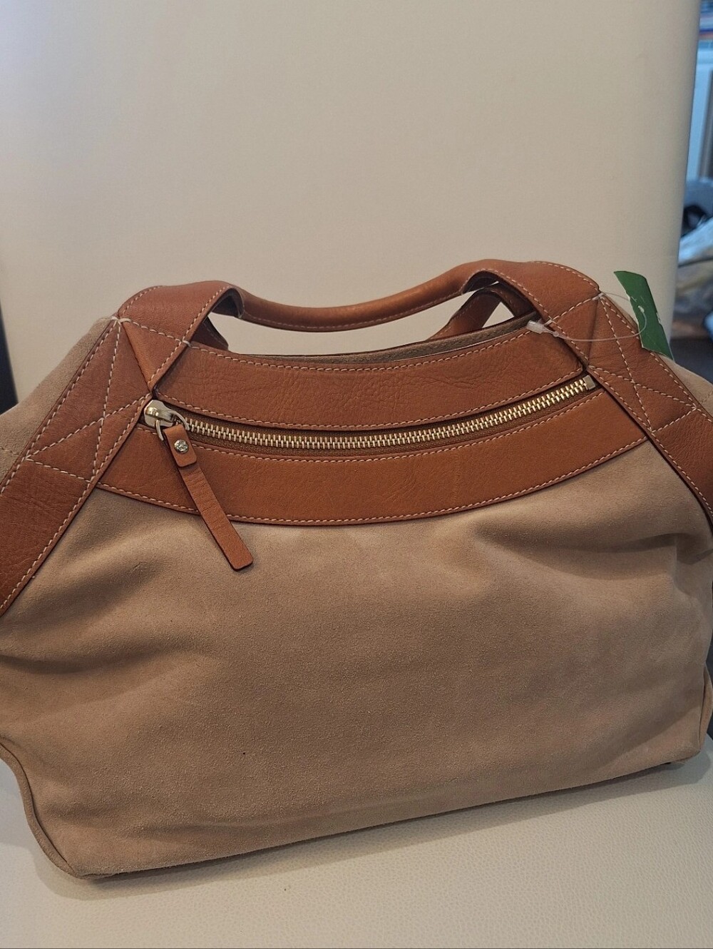 Kate Spade Tan Suede Top Handle Bag NWOT - Picture 6 of 10